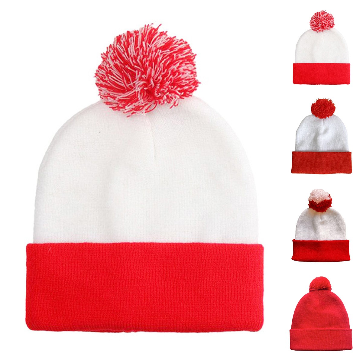 Red White Christmas Hat
