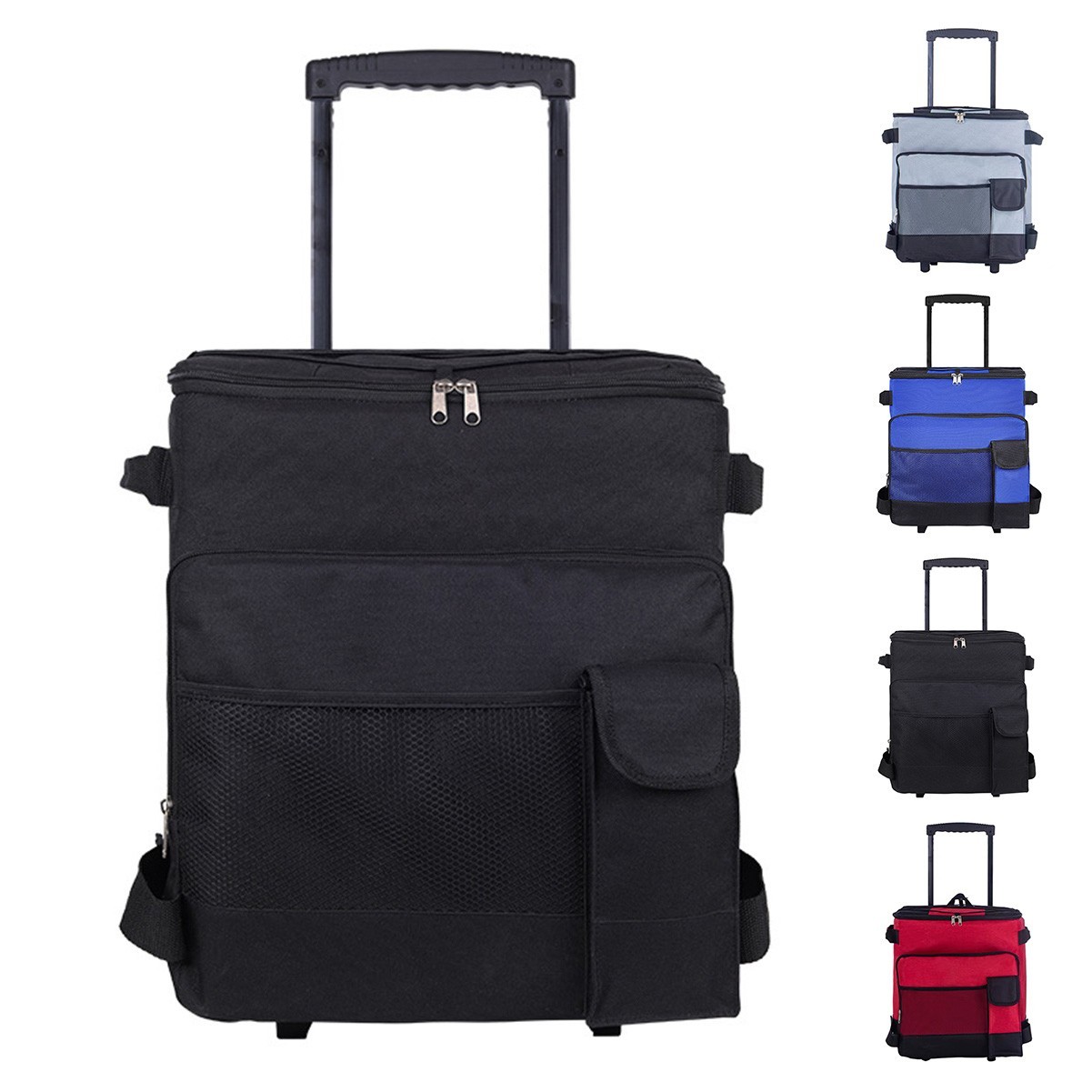 Rolling Picnic Cooler with Telescoping Handle and Wheel