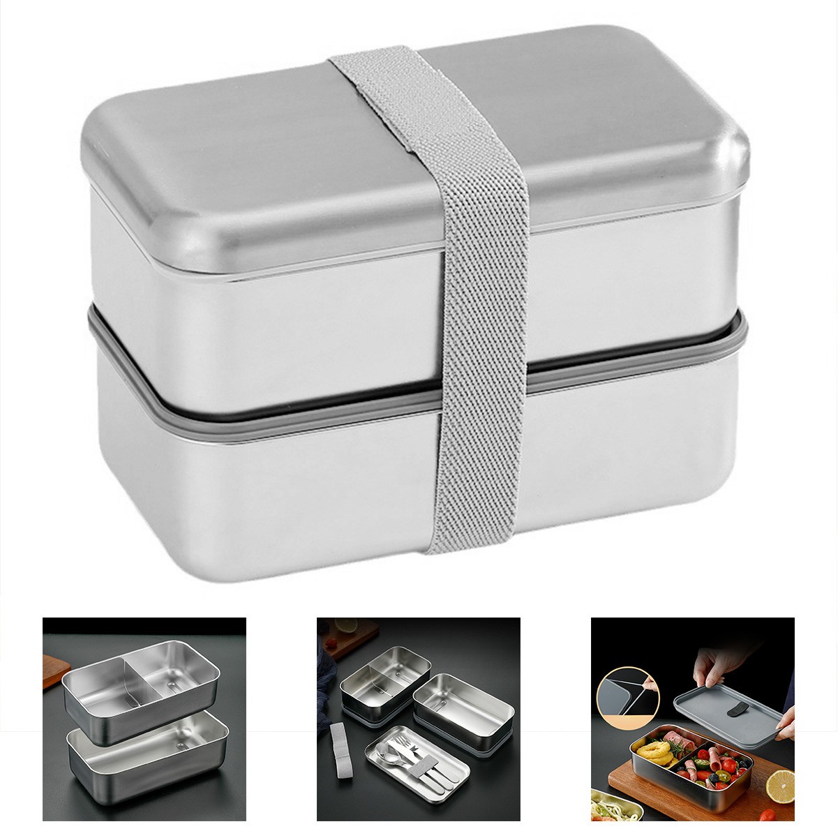 Japanese Style Stainless Steel Bento Lunch Box