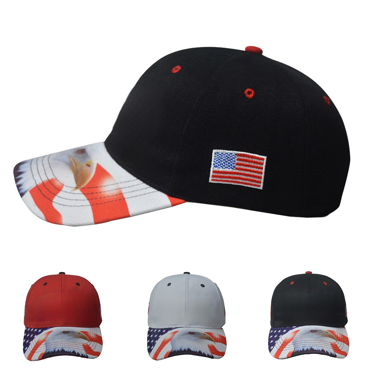 Embroidered Flag Cap