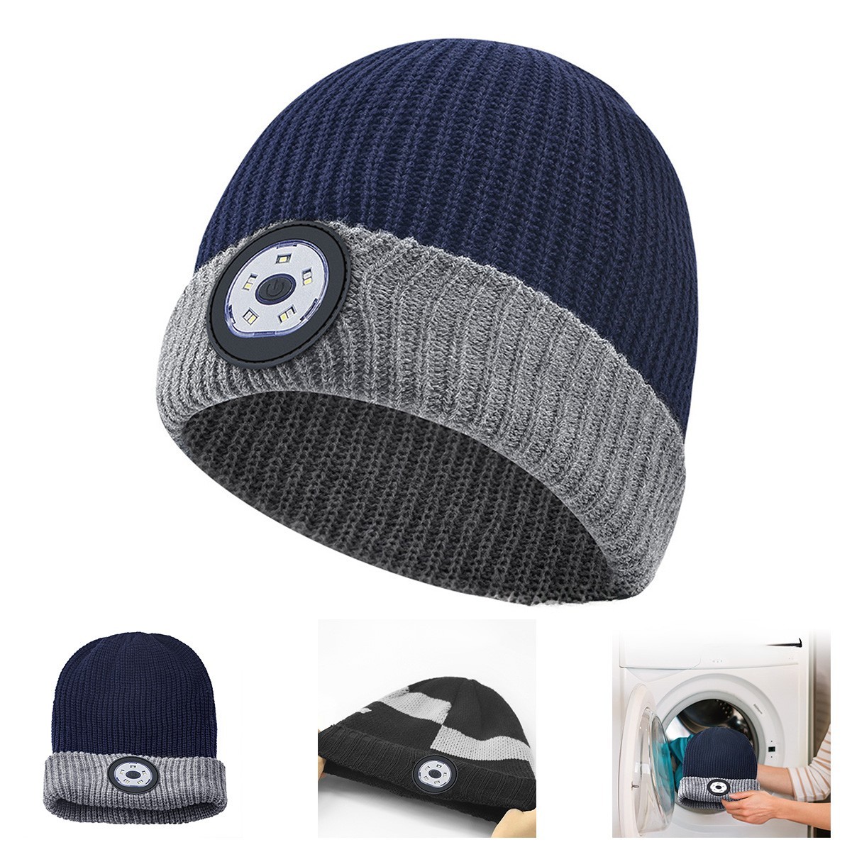 Led Illuminated Beanie Hat with USB Rechargeable
