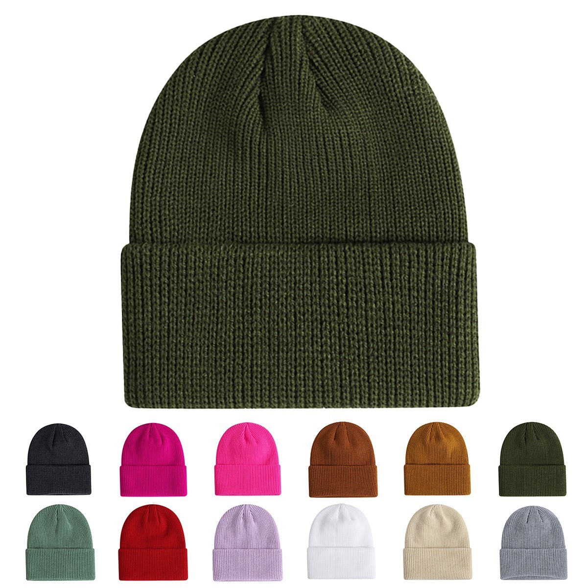 Stretchable Cuffed Beanie Hat