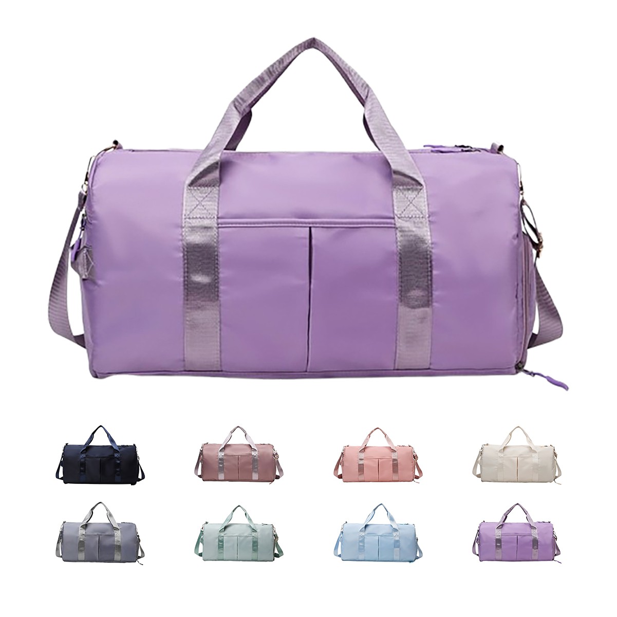 Sporty Waterproof Gym Duffel Bag with Shoe Storage and Wet/Dry Separation