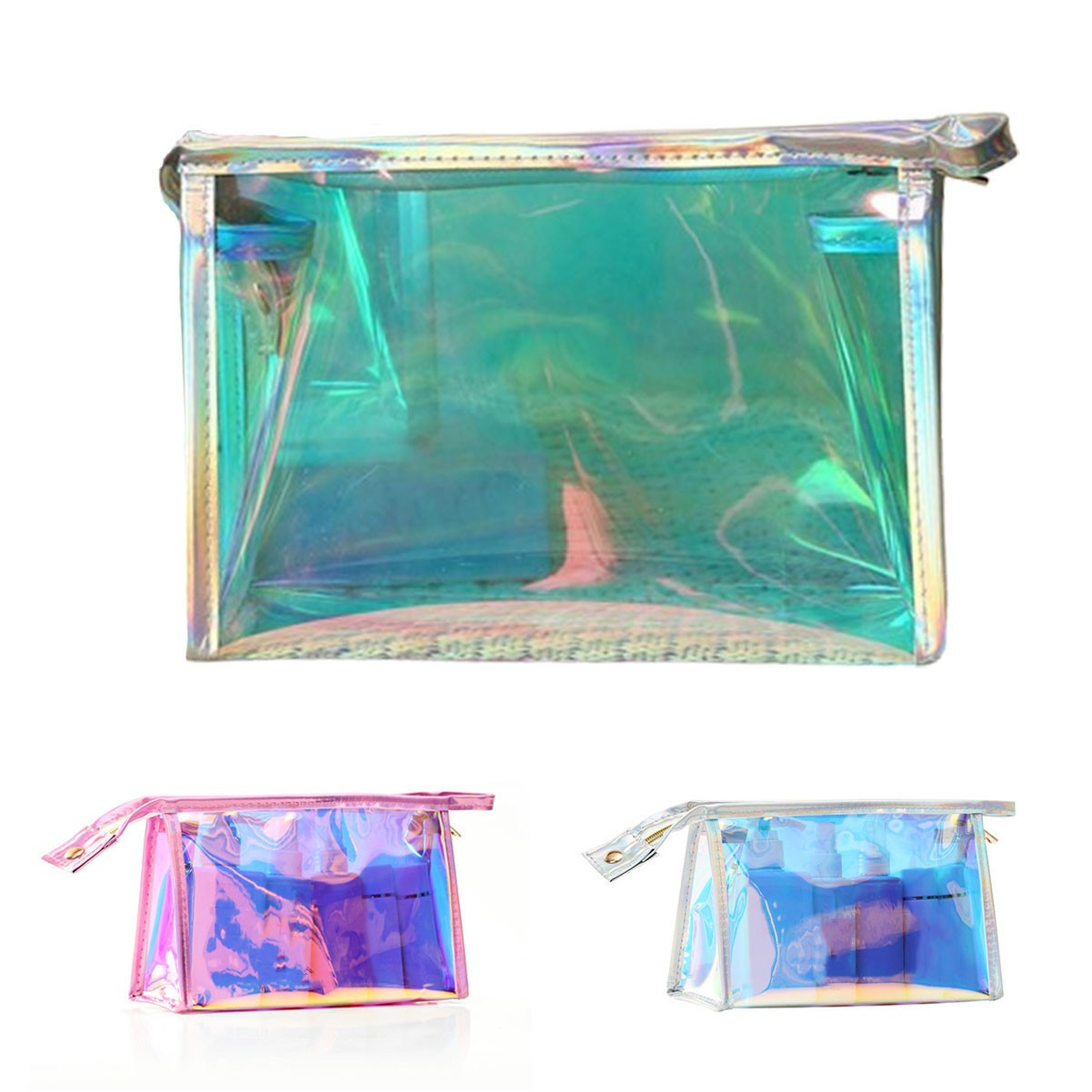 Color-Changing Transparent PVC Makeup Bag