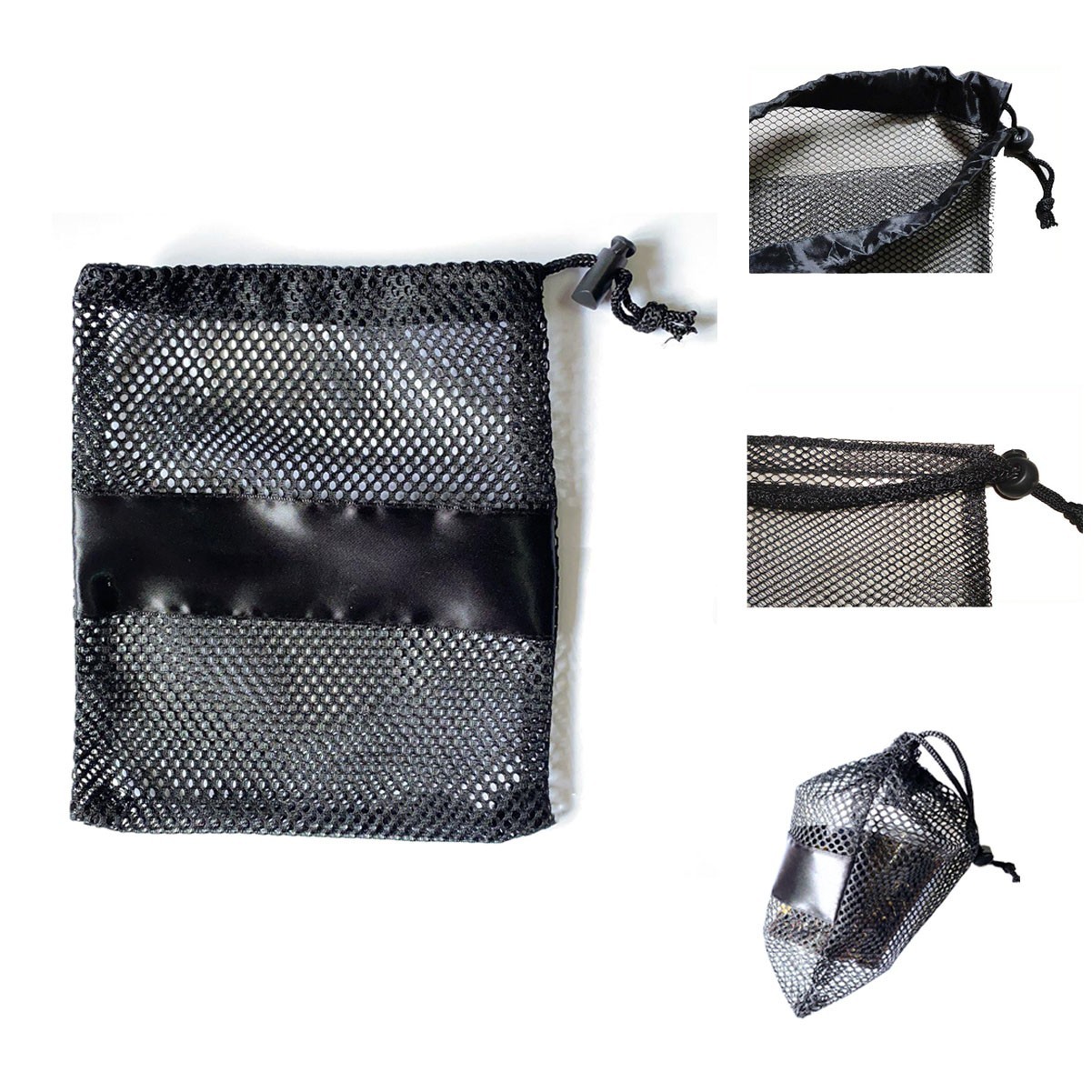 Mesh Gym Drawstring Bag with Cord Lock