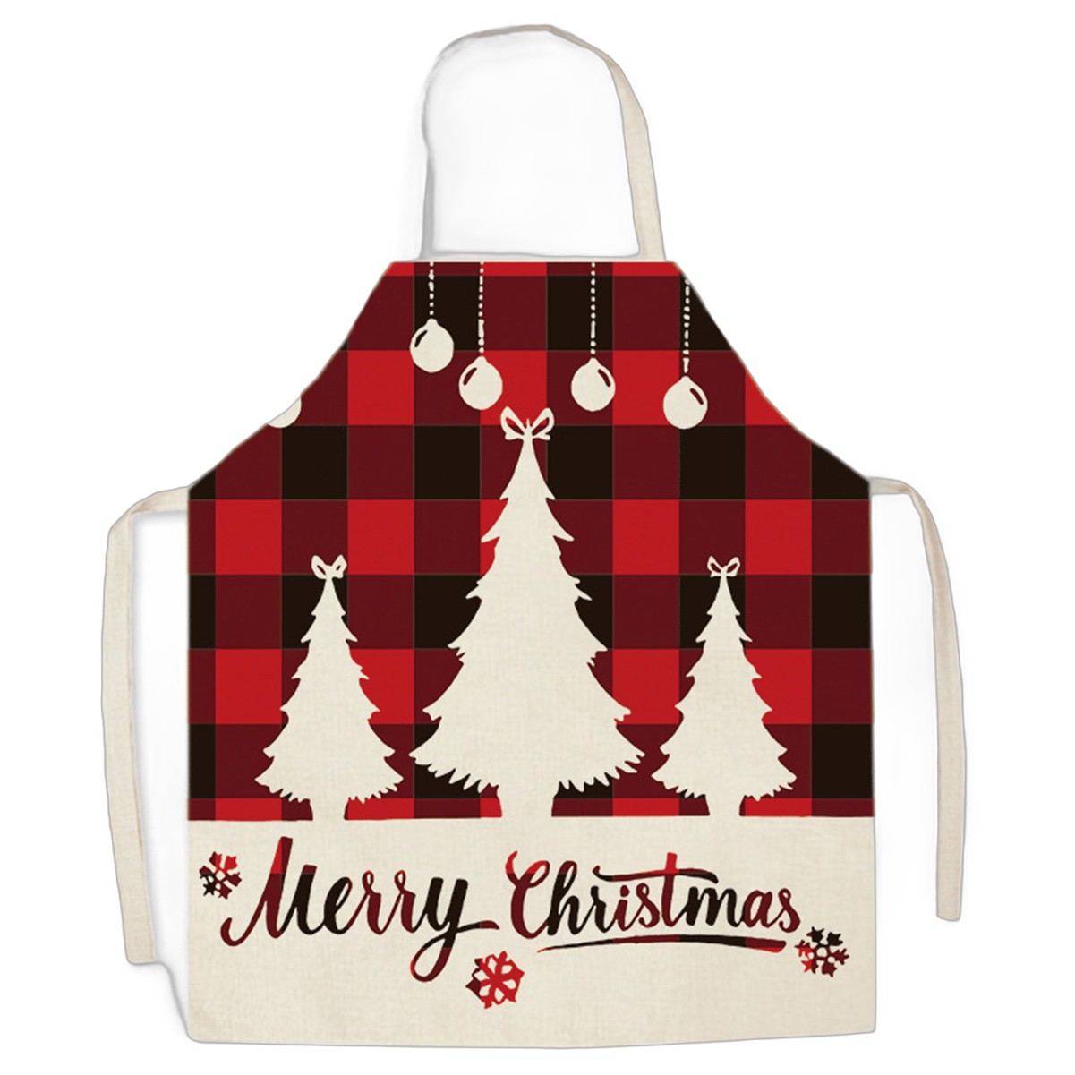 Festive Linen Holiday Apron