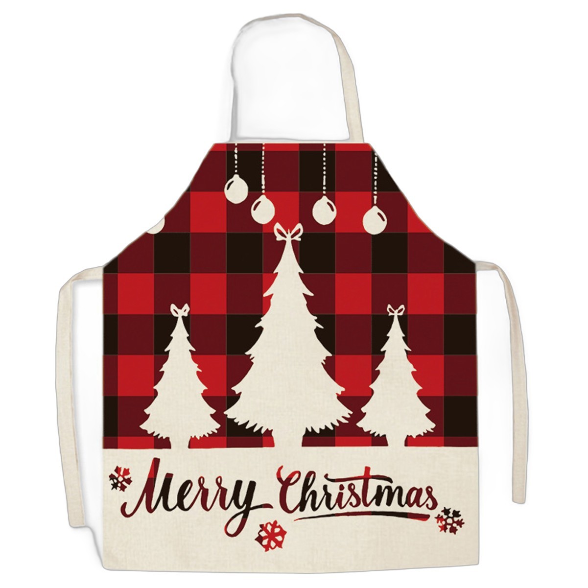 Festive Linen Holiday Apron