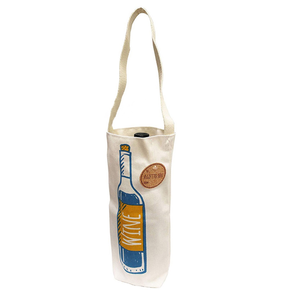 Canvas Bottle Tote Bag
