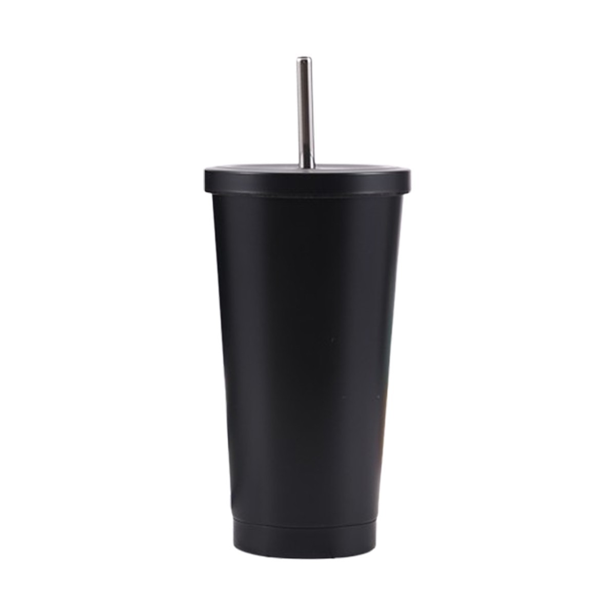 15oz Stainless Steel Double-Walled Insulated Tumbler with Straw and Flip Lid