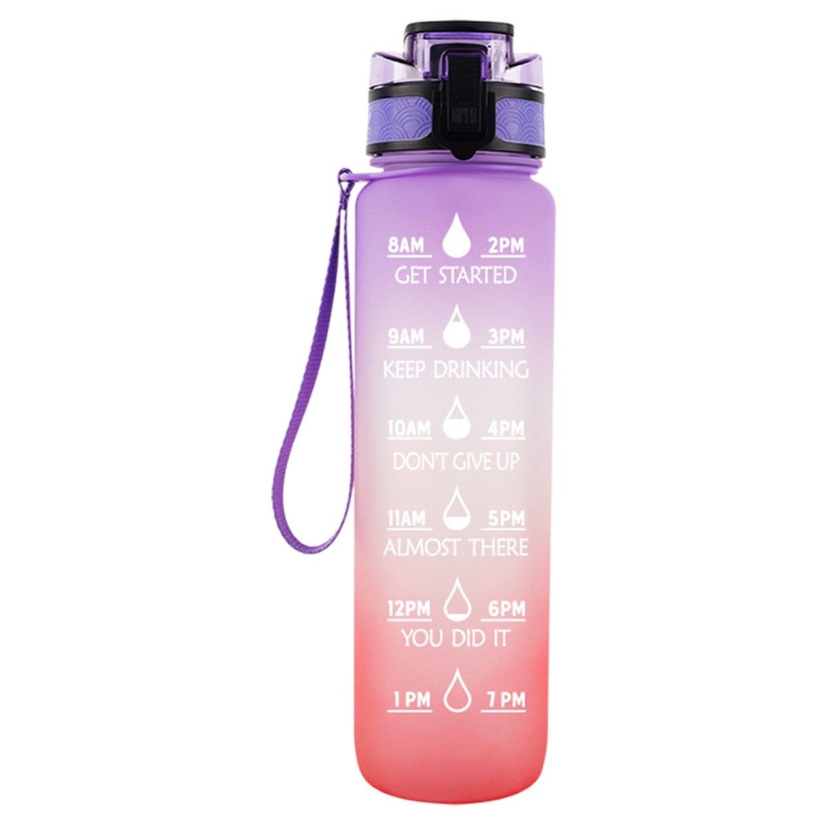 34oz Water Bottle with Time Marker