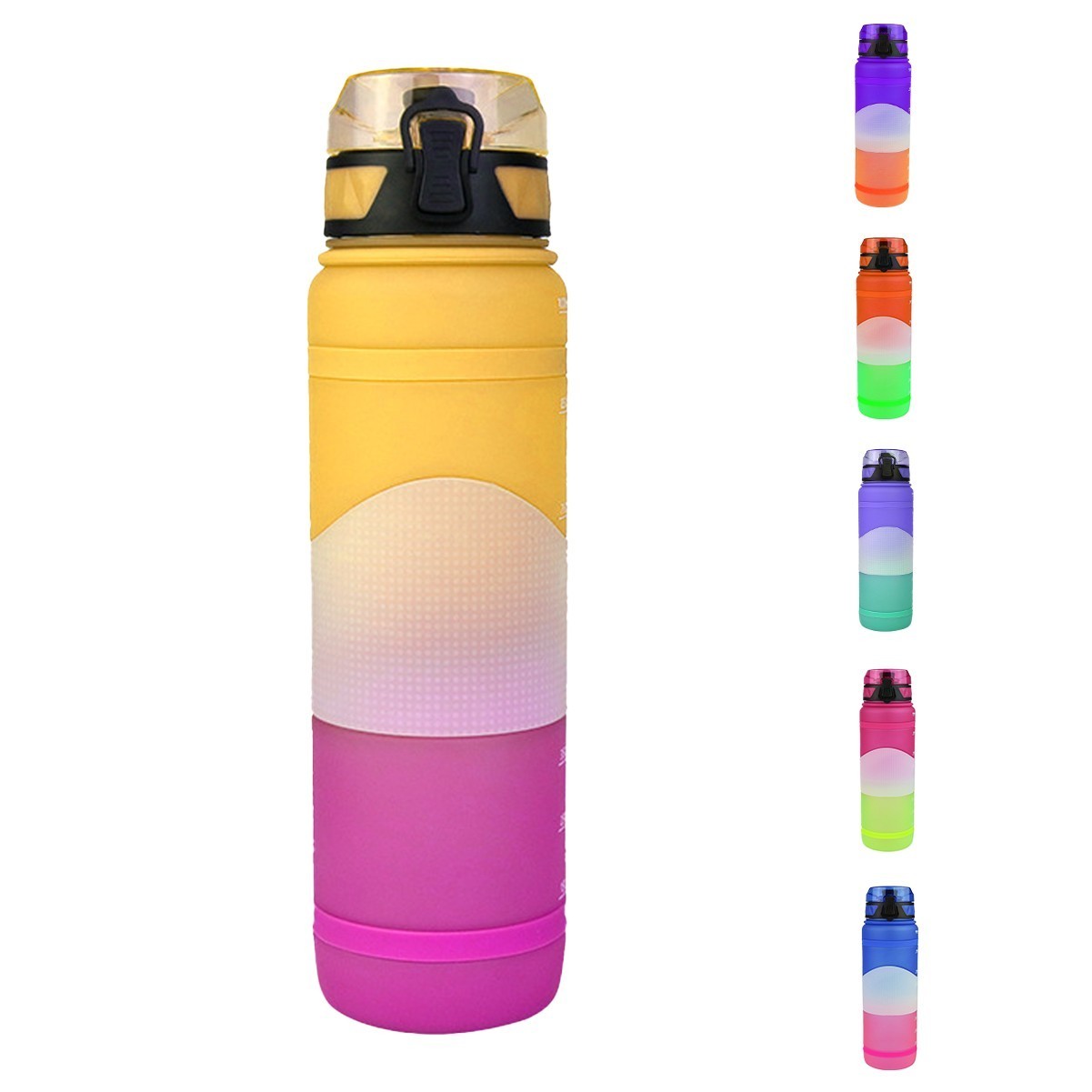 34oz BPA-Free Water Bottle with Silicone Sleeve and Flip Top Lid