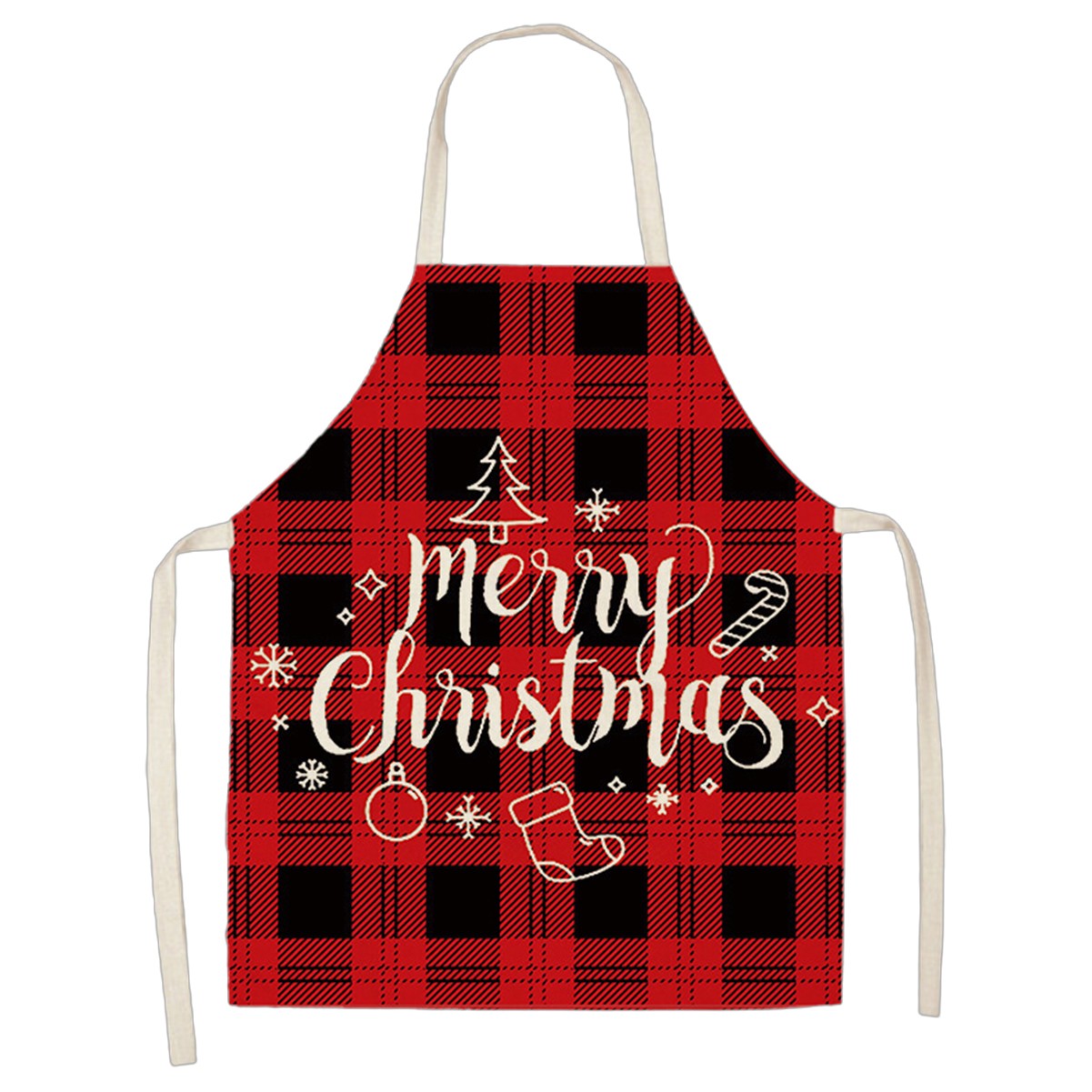 Festive Linen Holiday Apron