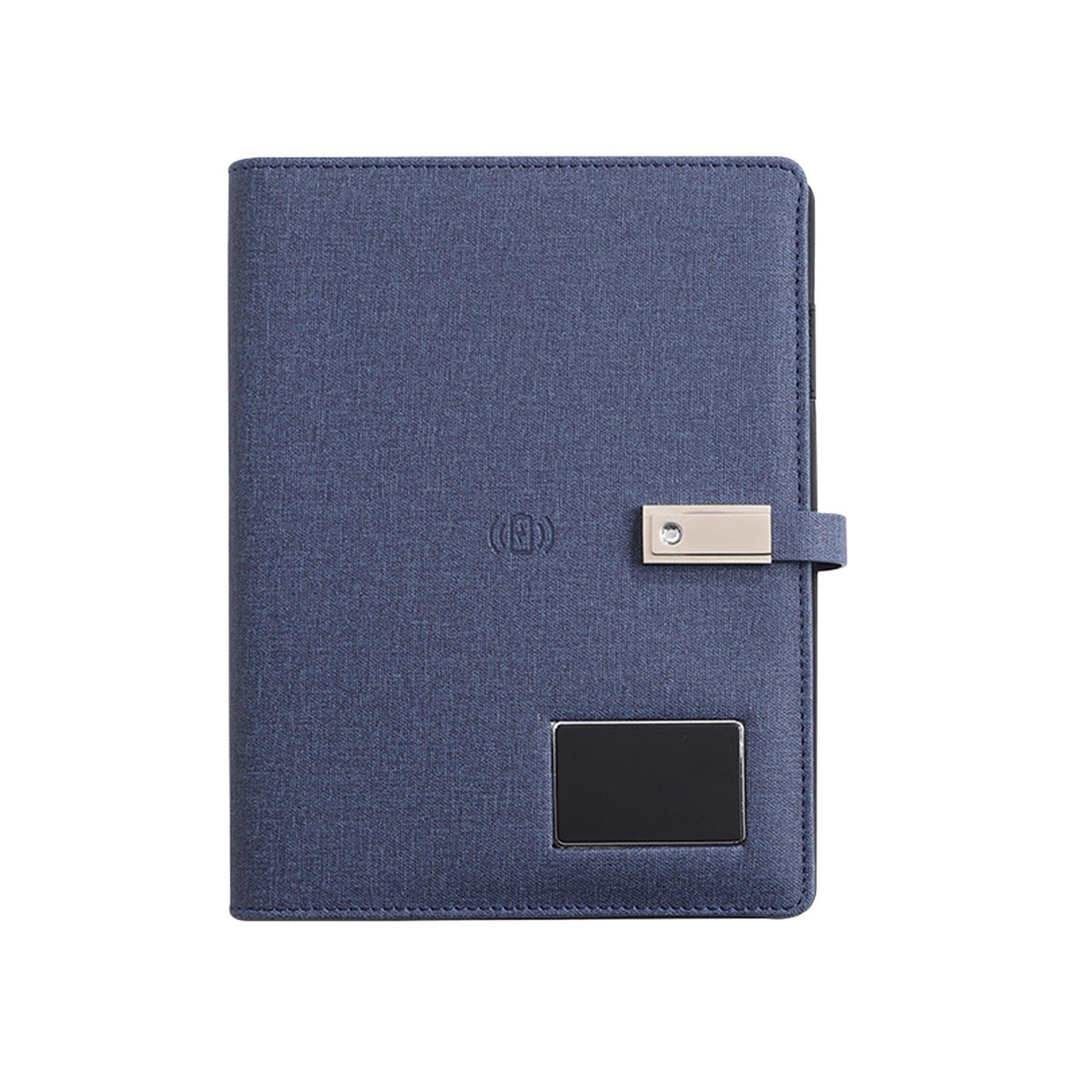 Premium A5 Leather Charging Notebook with Built-In 16GU Disk and 8000 mAh Power Bank