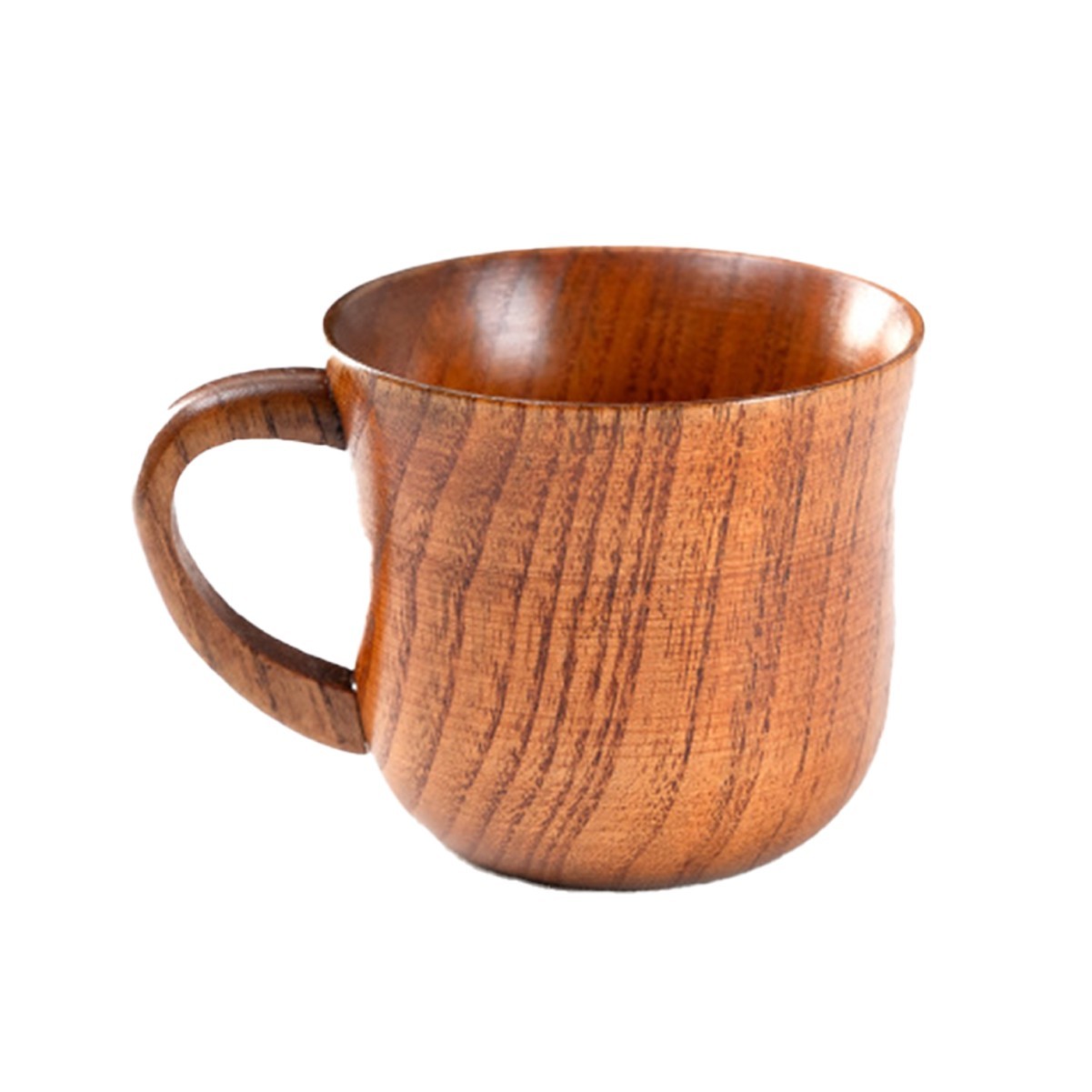 12oz Natural Texture Cappuccino Wooden Mug
