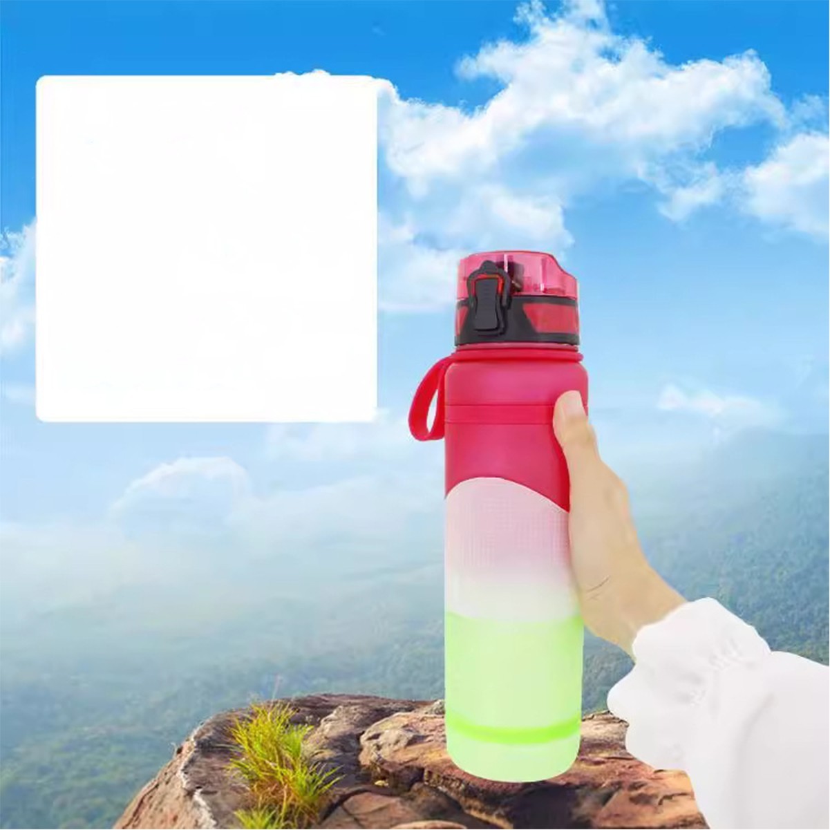 34oz BPA-Free Water Bottle with Silicone Sleeve and Flip Top Lid