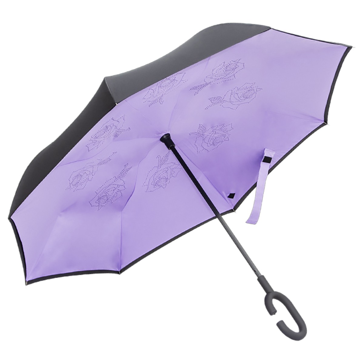 Inverted C-Handle Double Umbrella with Coating