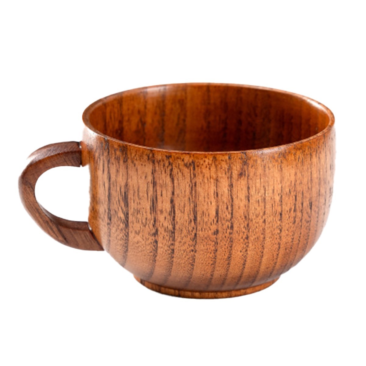 12oz Natural Texture Cappuccino Wooden Mug