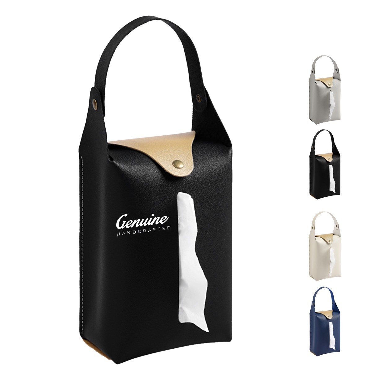 Car Tissue Box with Detachable Handle Strap