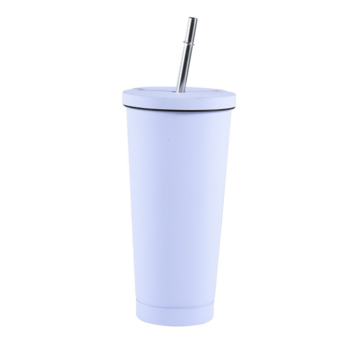 17.5oz Stainless Steel Double-Walled Tumbler with Lid and Straw