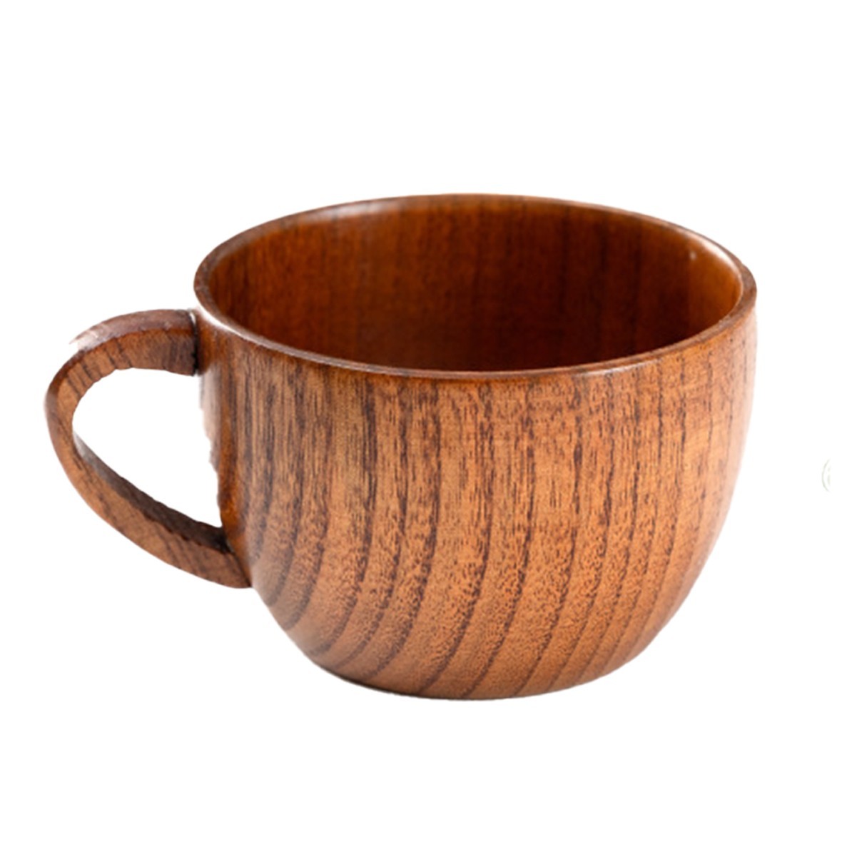 12oz Natural Texture Cappuccino Wooden Mug