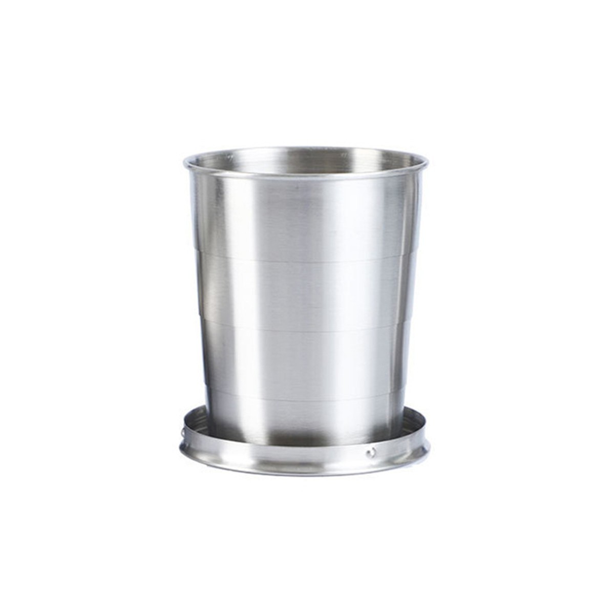 2.6oz Telescopic Foldable Stainless Steel Travel Cup with Keychain