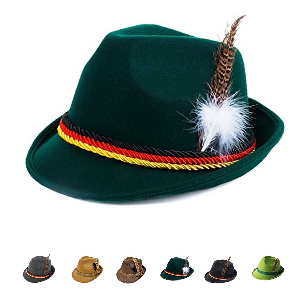 Traditional Bavarian Oktoberfest Hat