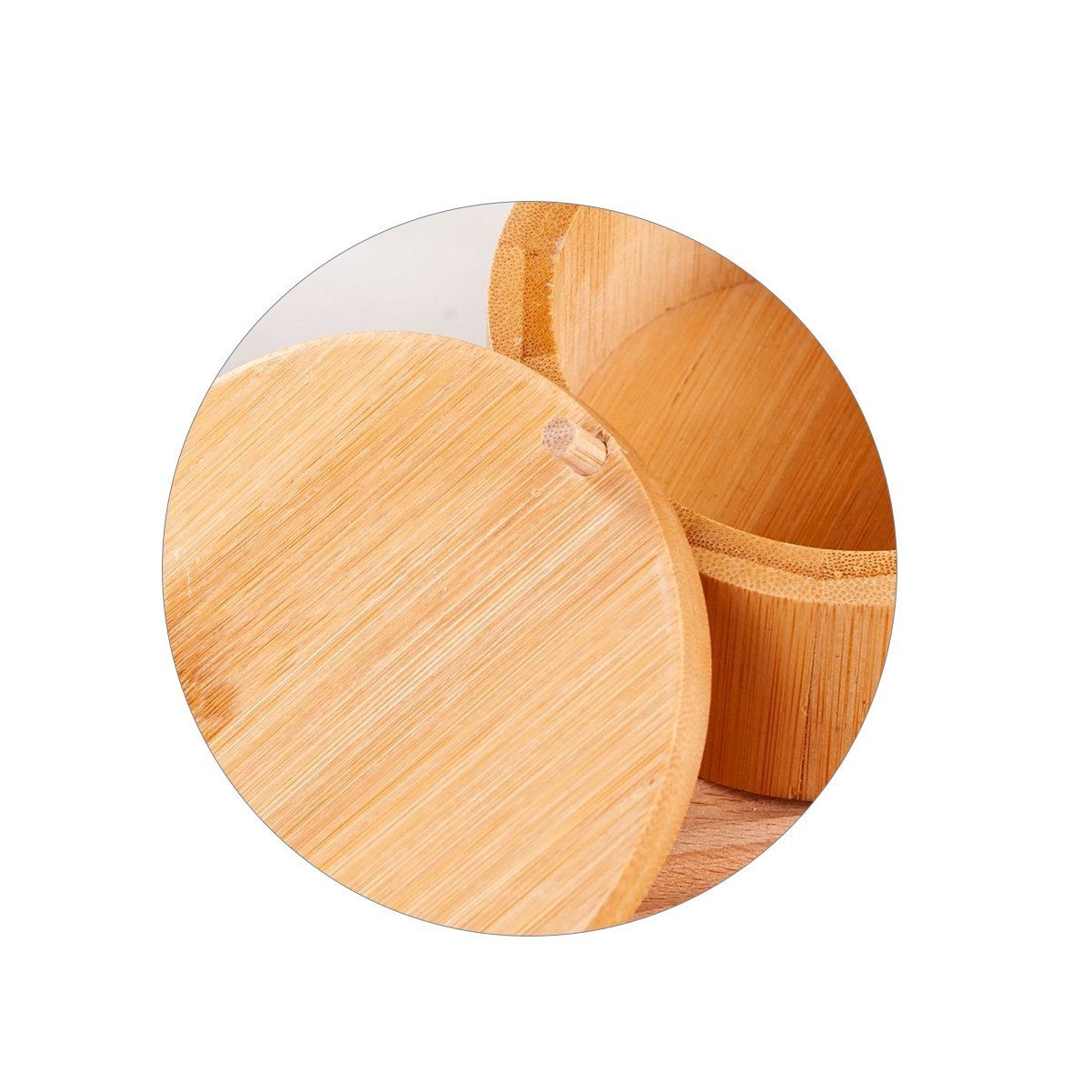 Bamboo Box with Built-in Spoon