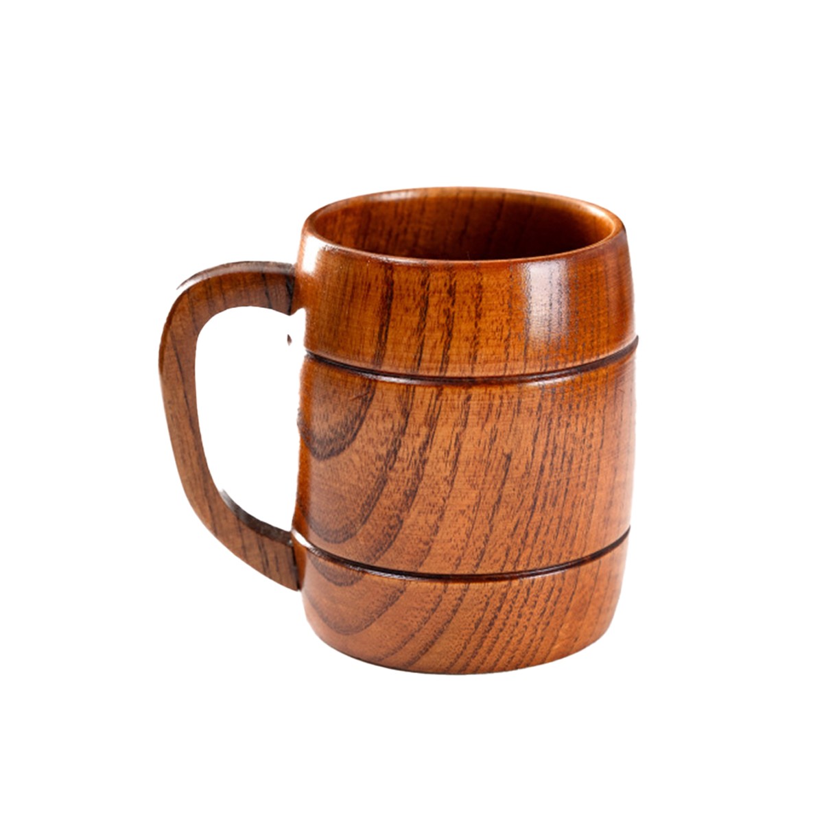 12oz Natural Texture Cappuccino Wooden Mug