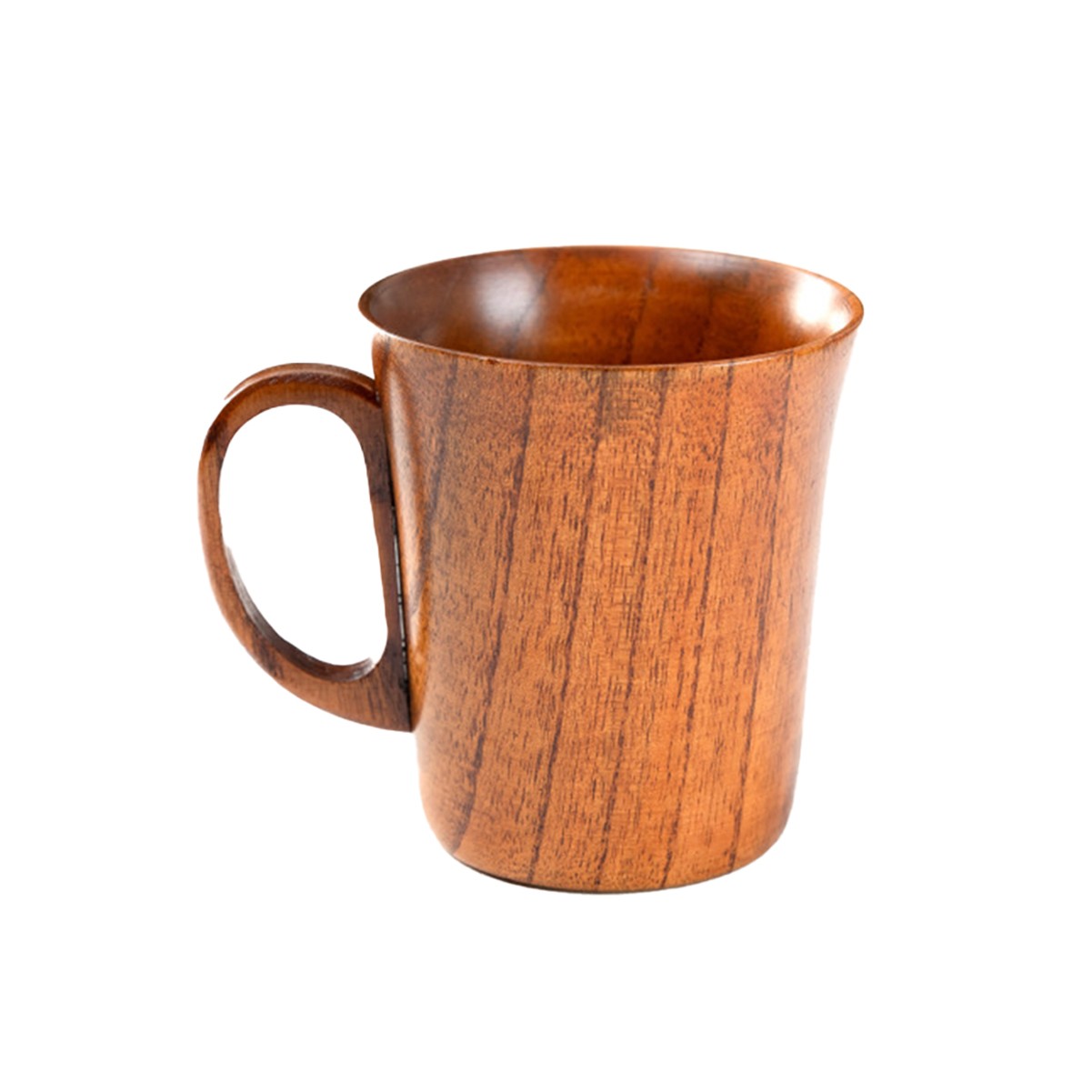 12oz Natural Texture Cappuccino Wooden Mug