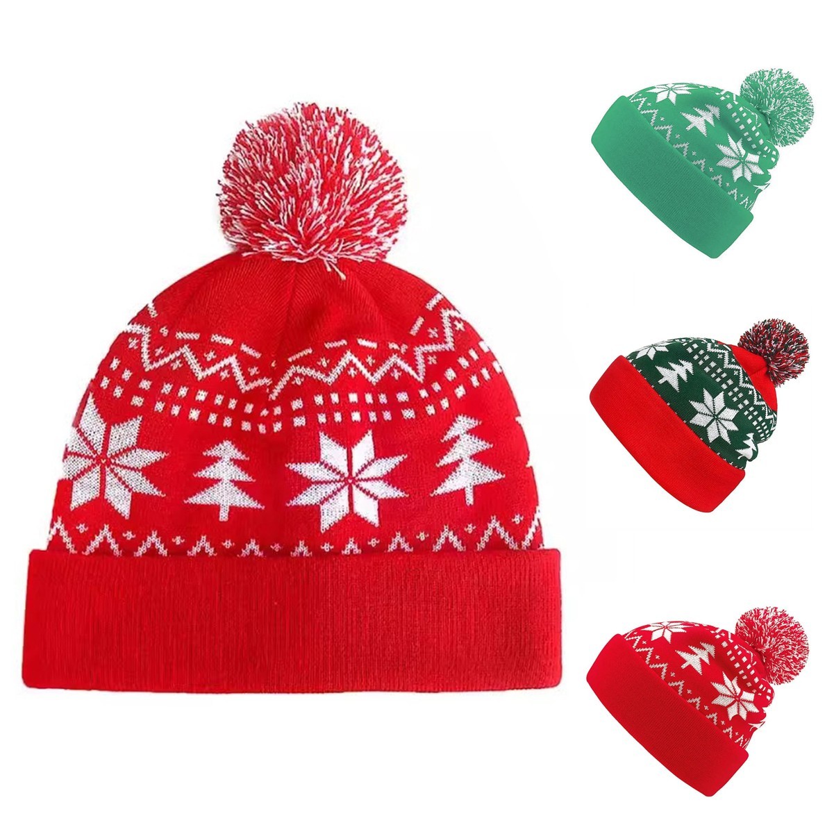 Snowflake Santa Beanie