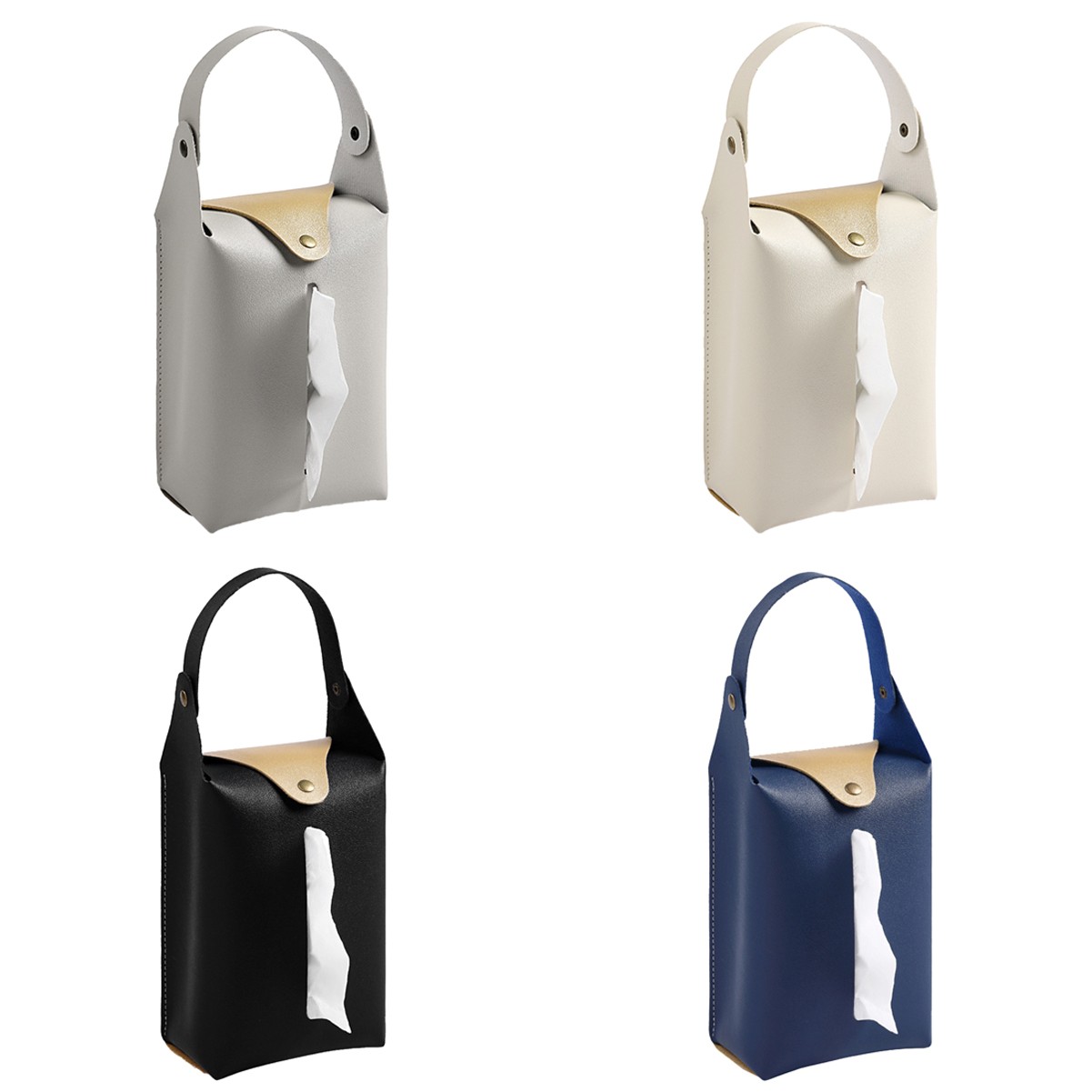 Car Tissue Box with Detachable Handle Strap