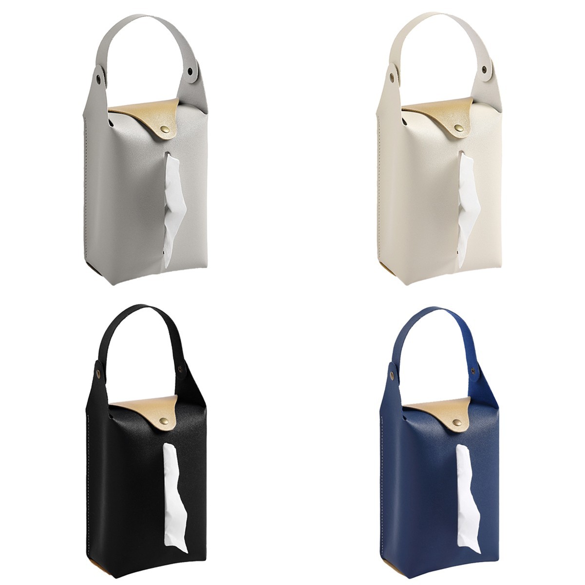 Car Tissue Box with Detachable Handle Strap