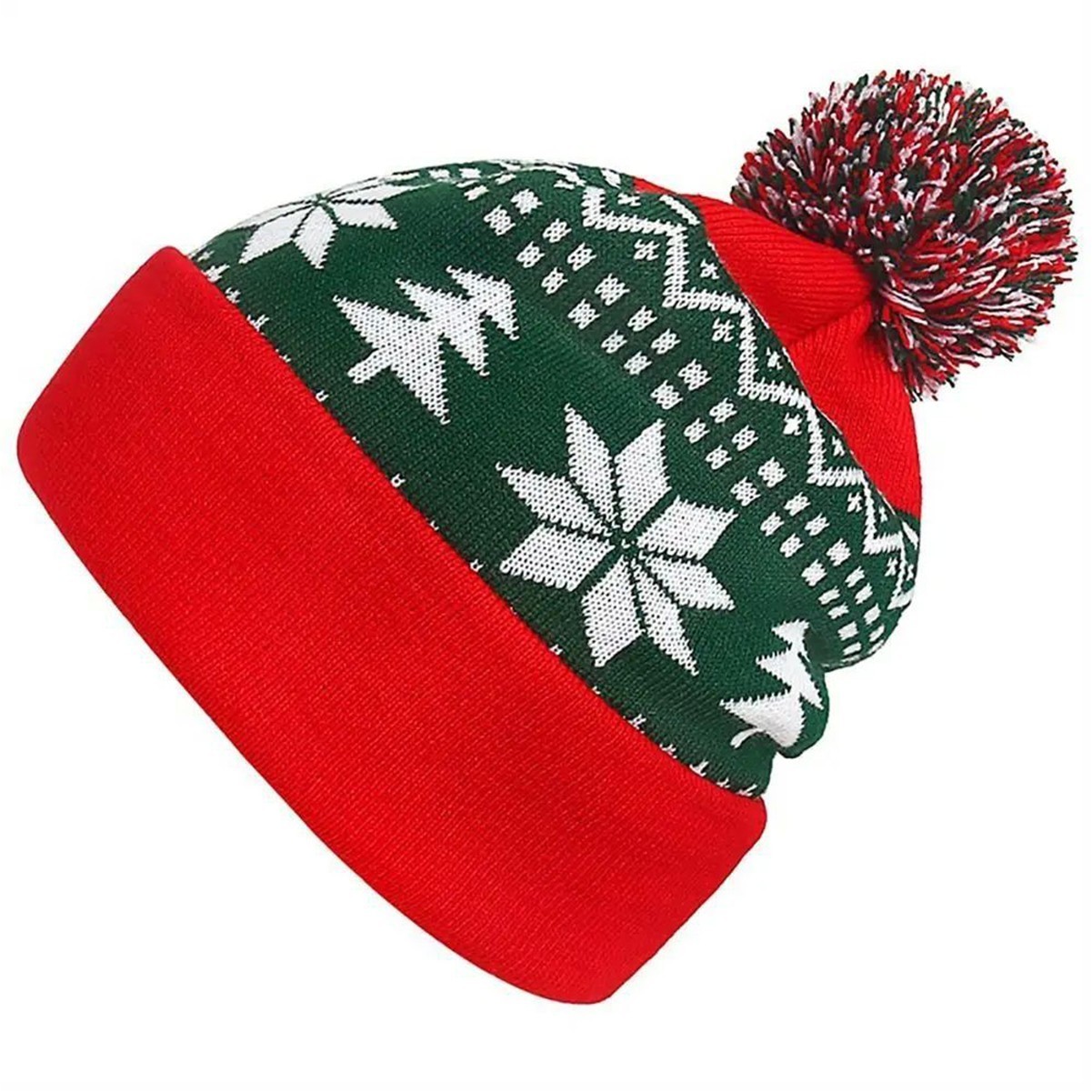 Snowflake Santa Beanie
