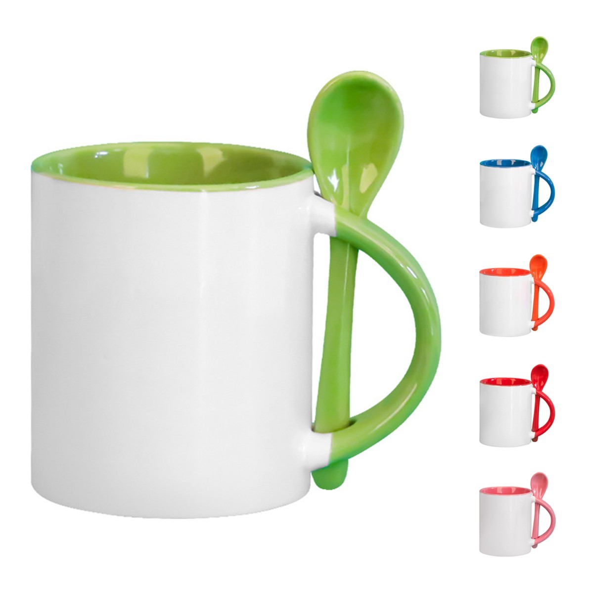 12oz Ceramic Coffee Mug with Spoon