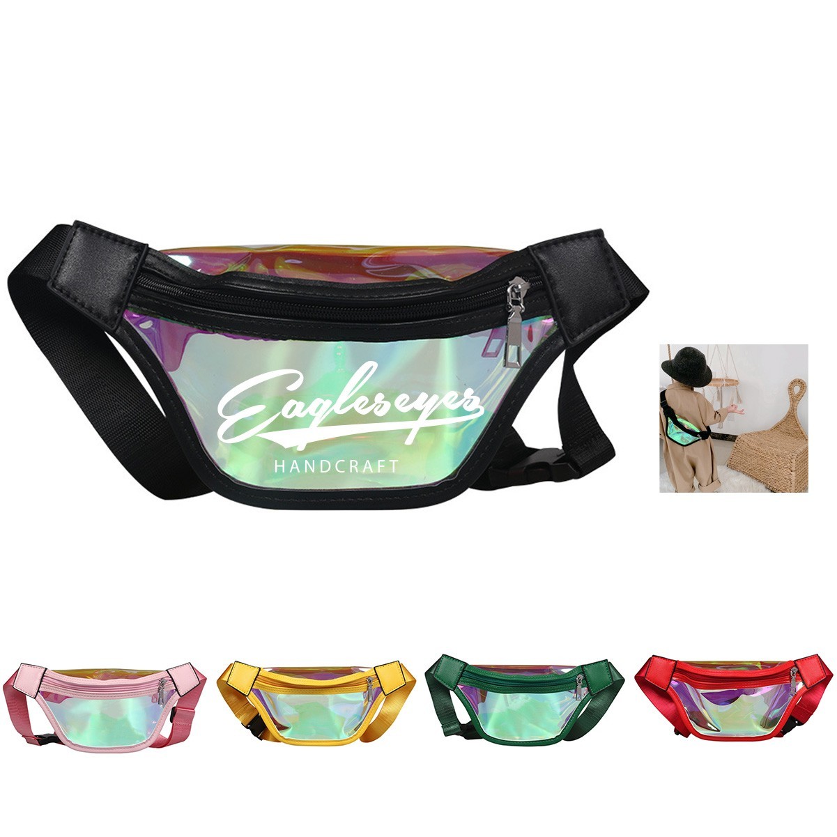Holographic Fanny Pack with Belt