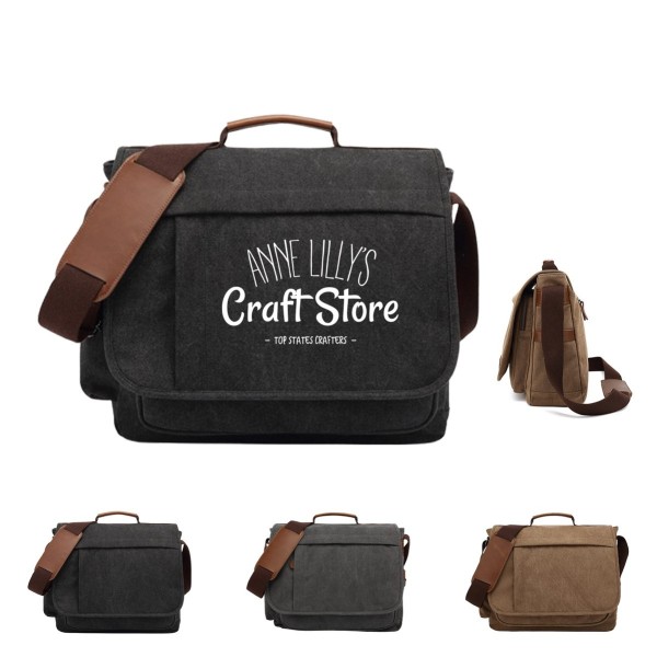 Vintage Canvas Messenger Bag