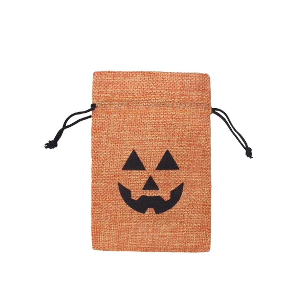 Festive Pumpkin Head Linen Pouch