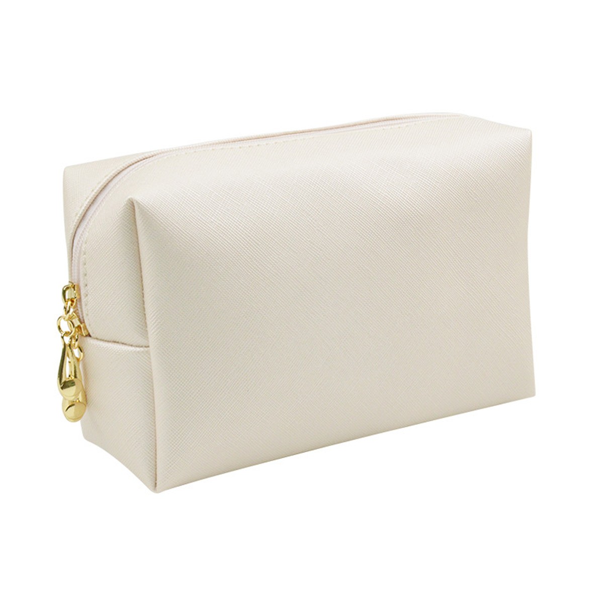 PU Vegan Leather Water-Resistant Makeup Bag with Interior Pockets