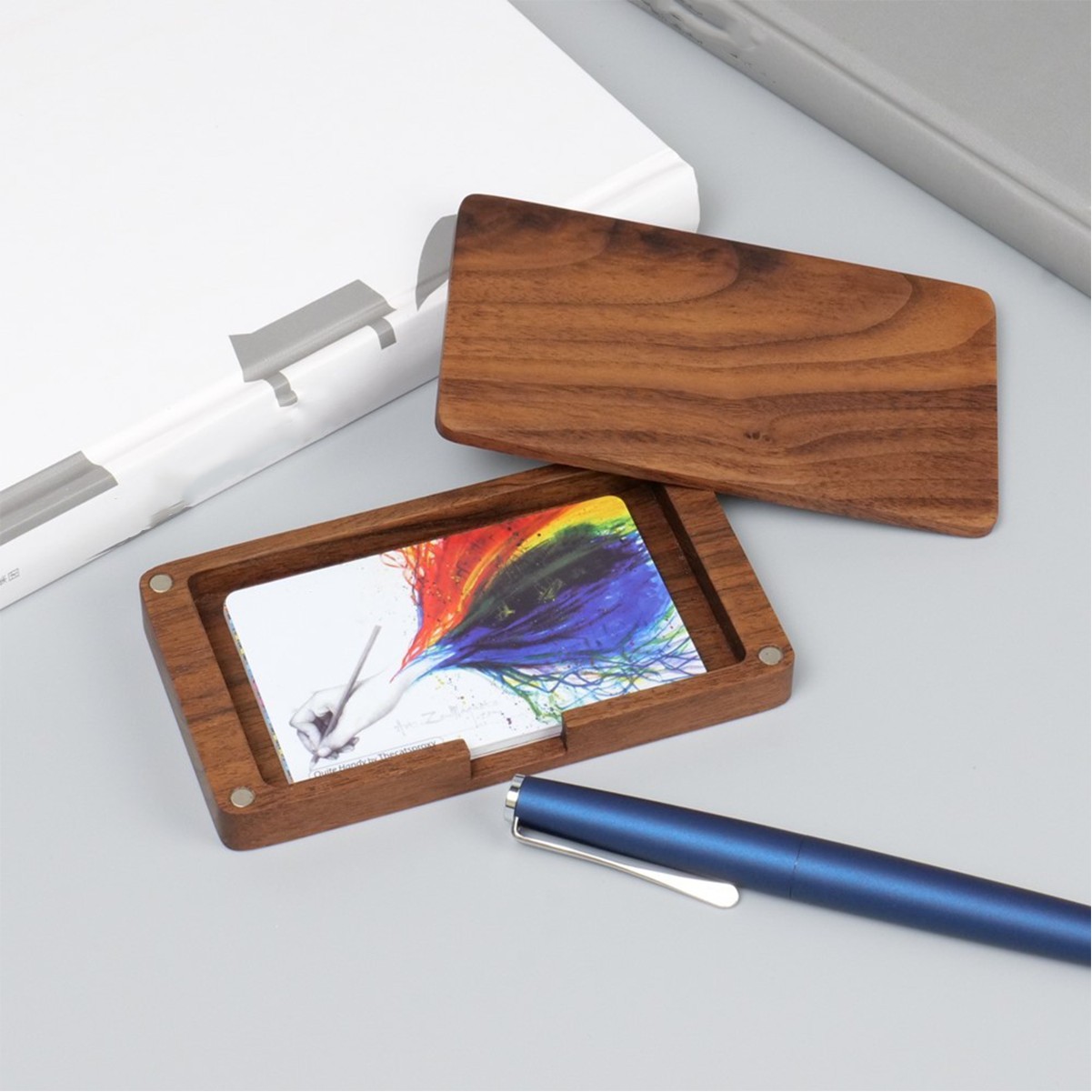 Walnut Business Card Case