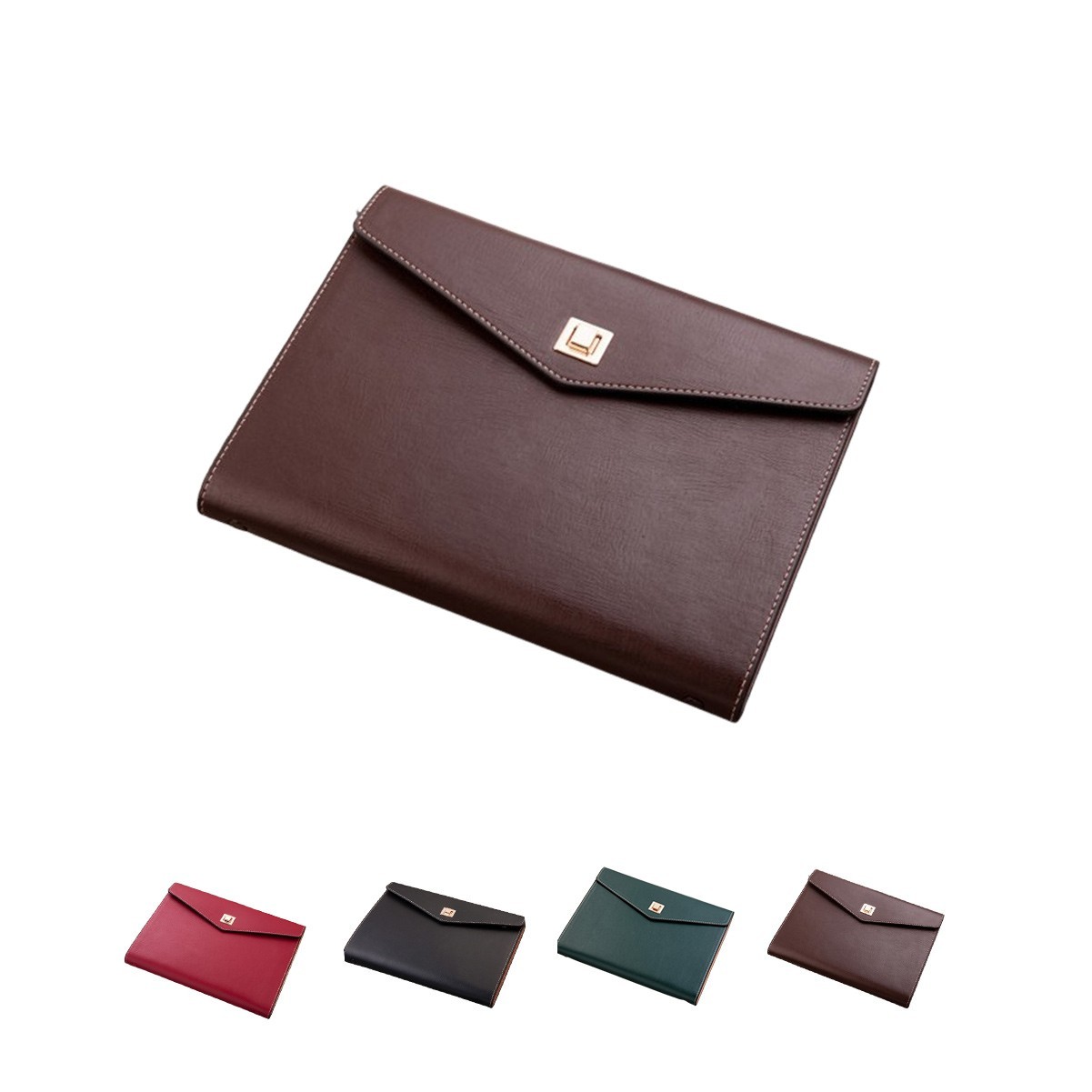 Tri-Fold Leather Business Notebook