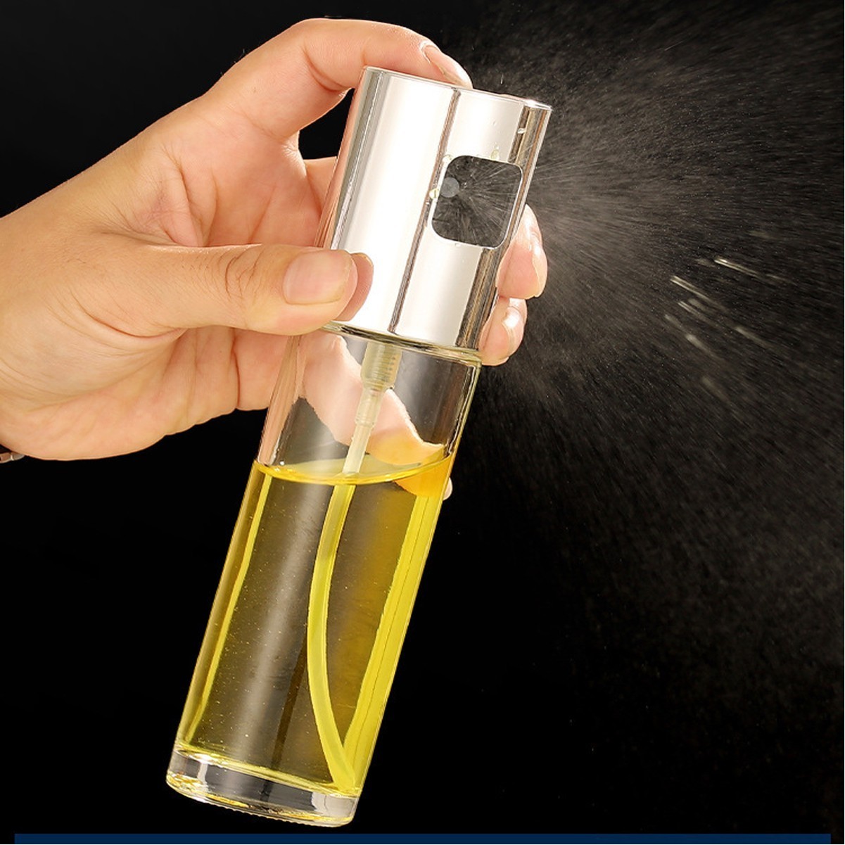 3.53oz Stainless Steel Glass Oil Sprayer Bottle