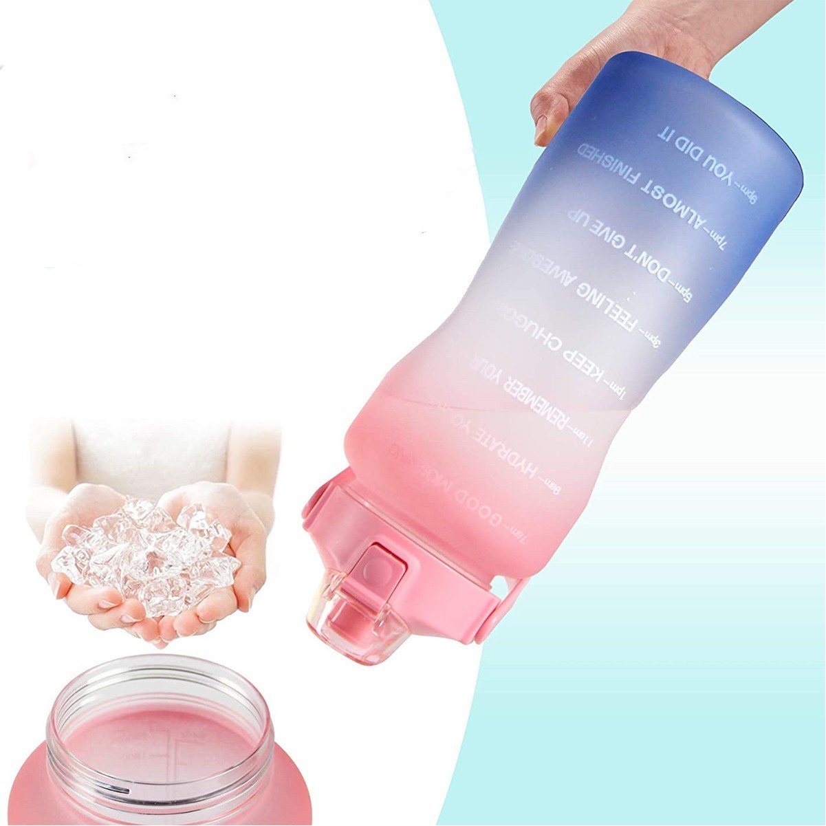 64oz Motivational Water Bottle with Time Marker