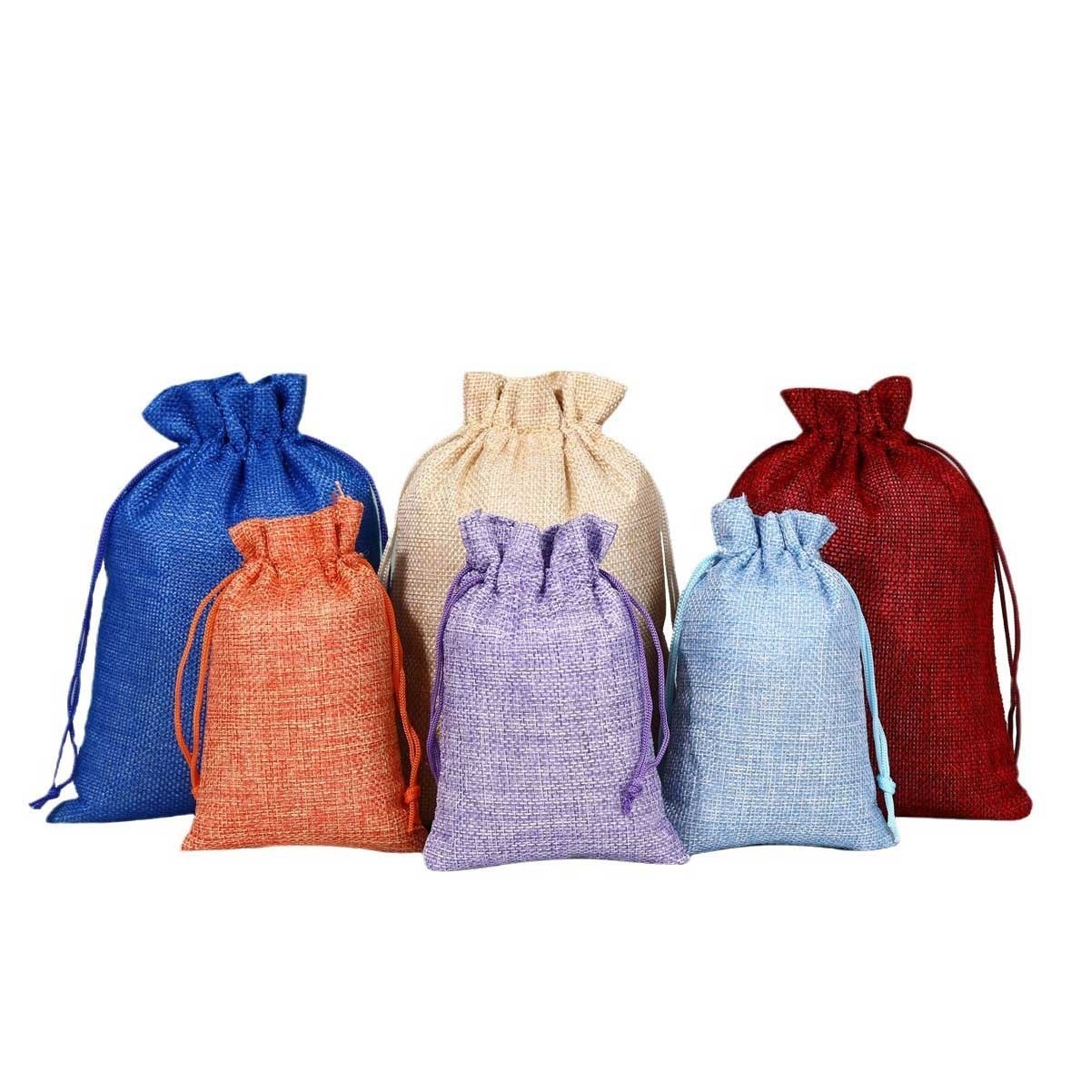 Burlap Drawstring Bag