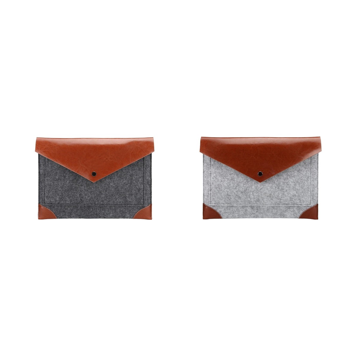 Felt and PU Document Bag