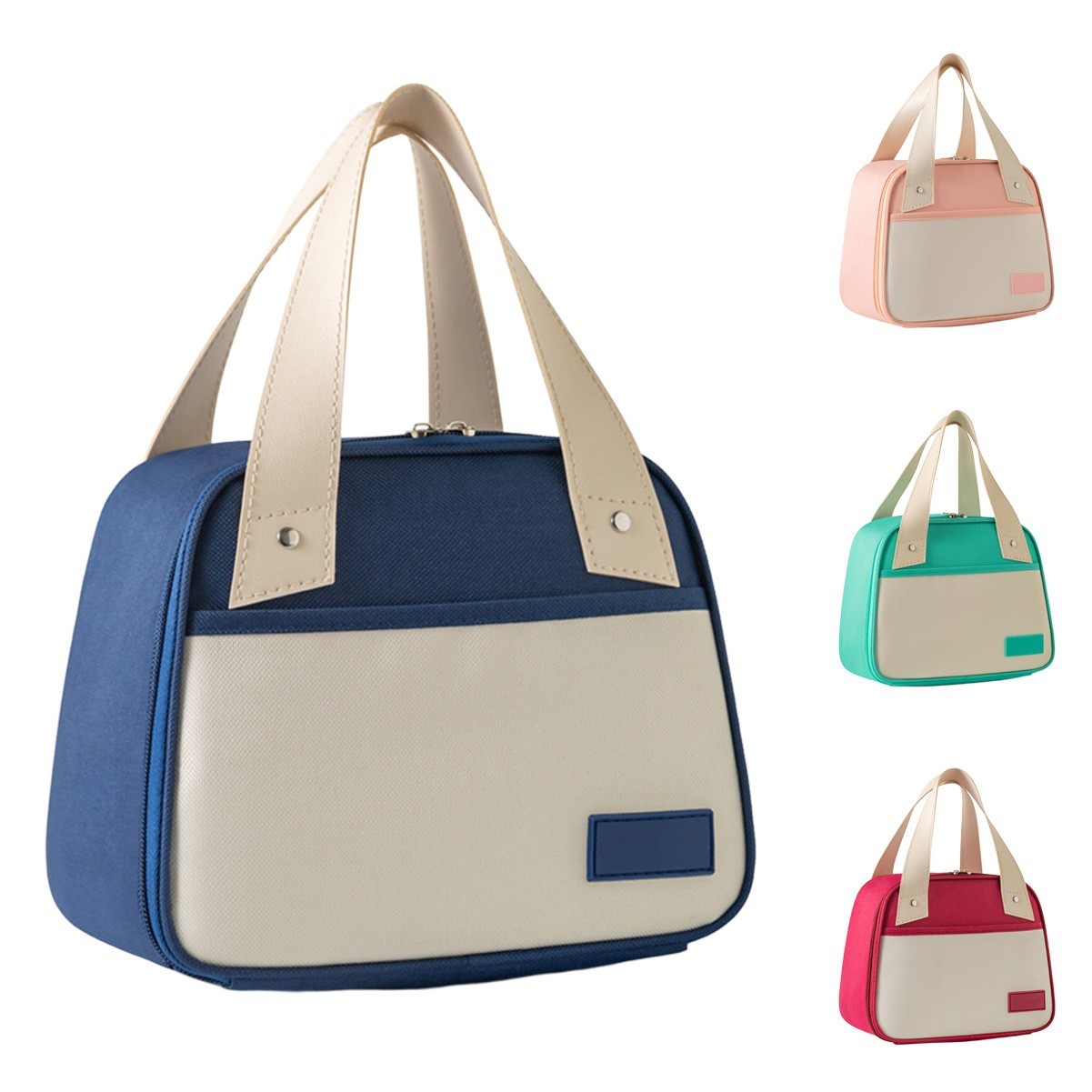 Trapezoidal Oxford Cloth Insulated Tote Bag