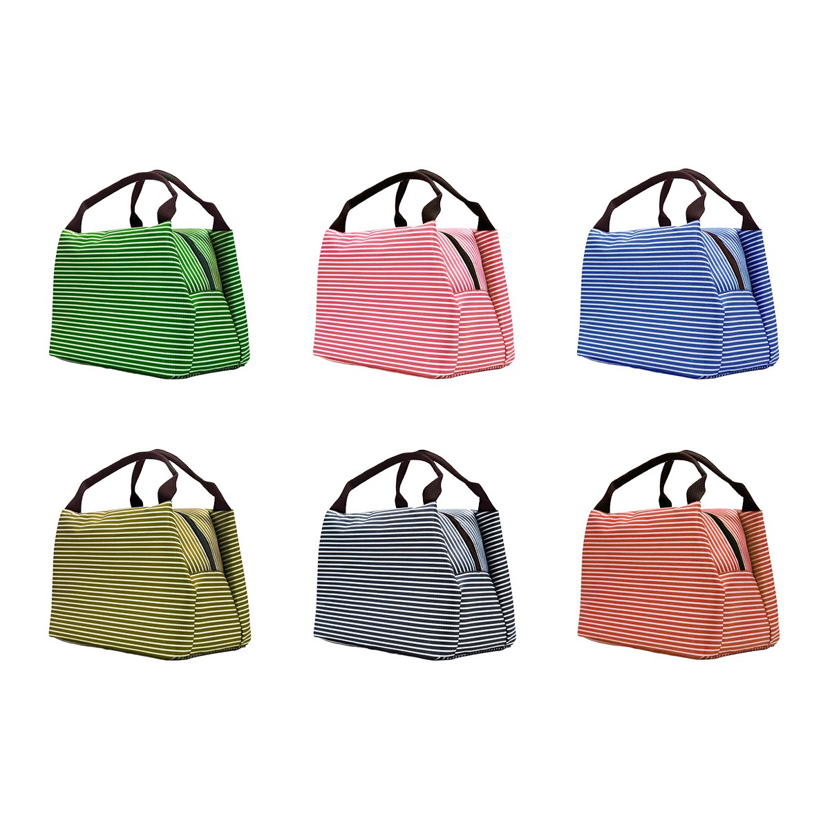 Striped Insulated Lunch Tote