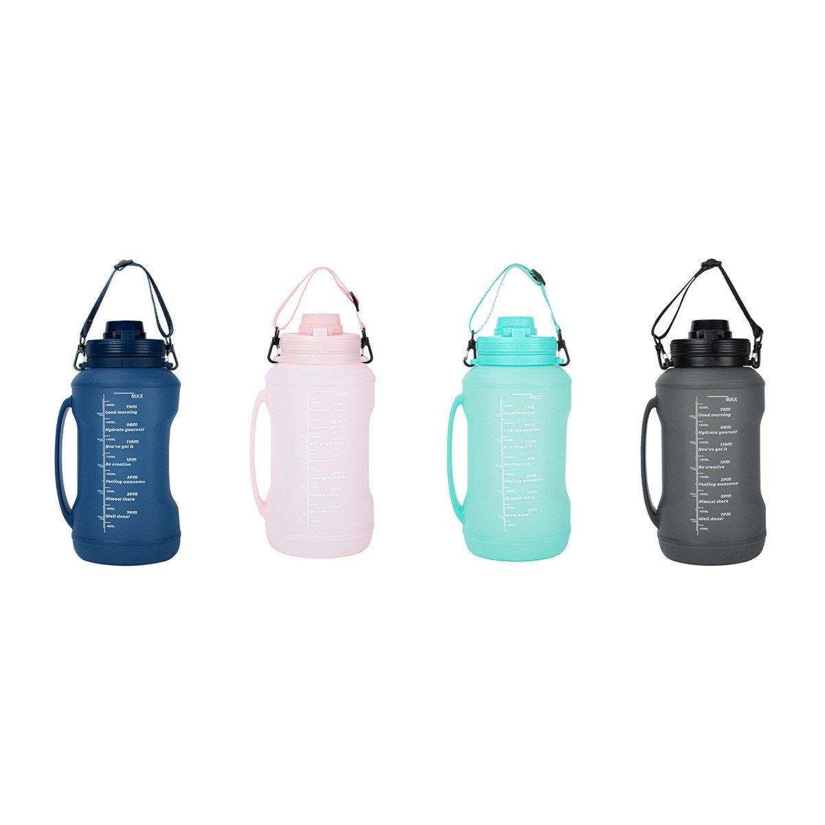 67.6 oz Travel-Friendly Silicone Water Bottle