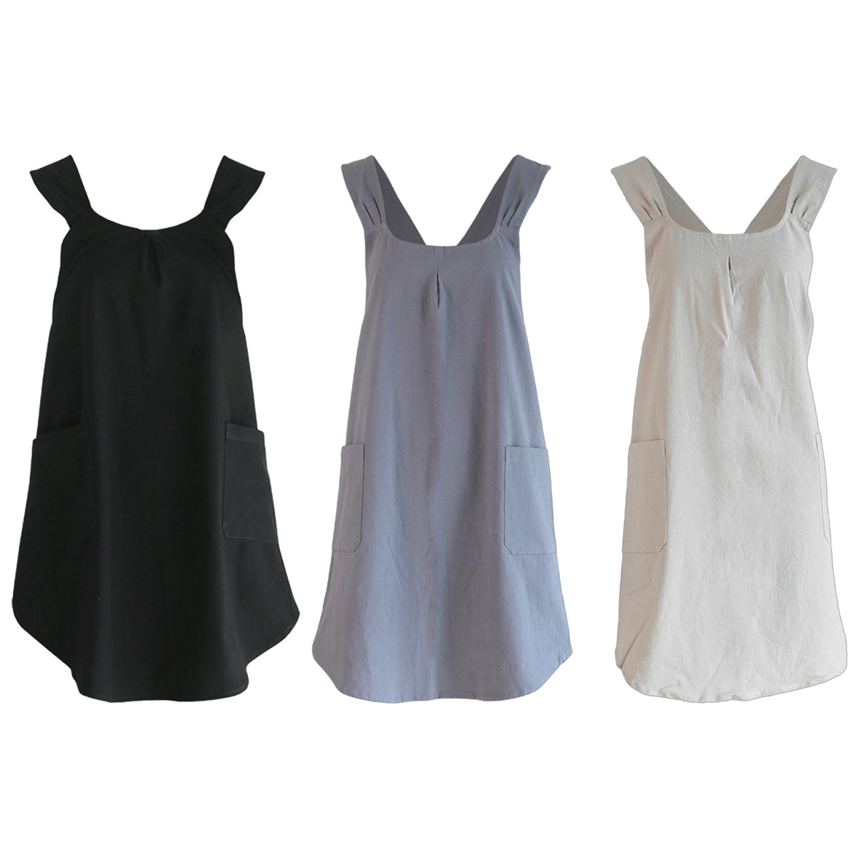 Organic Cotton Linen Cross-Back Apron