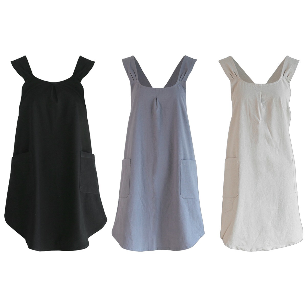 Organic Cotton Linen Cross-Back Apron