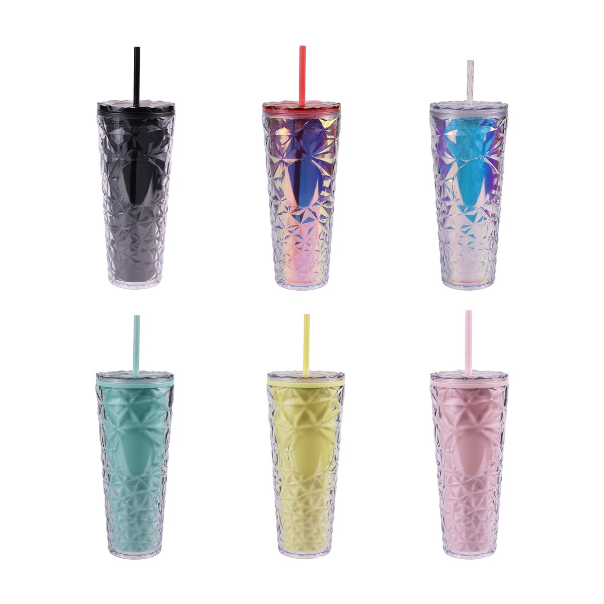 24oz Diamond Prism Insulated Tumbler